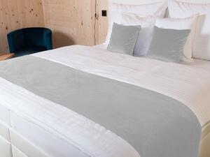 Biante Zamatový prehoz/behúň na posteľ Velvet Prémium SVP-027 Svetlo sivý 50x140 cm