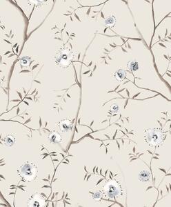 Béžová kvetinová vliesová tapeta na stenu, SUM206, Summer, Khroma by Masureel