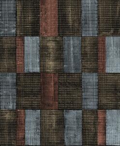 Modro-čierna vliesová tapeta, geometrický vzor, SUM304, Summer, Khroma by Masureel