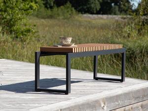 Venture design Záhradná lavička hnedo čierna ATHENA