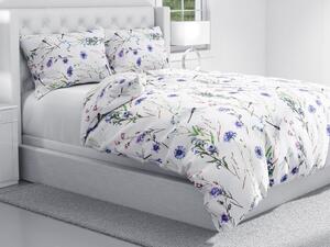 Biante Bavlnené posteľné obliečky Sandra SA-429 Lúčne kvietky s vážkami Jednolôžko 140x200 a 70x90 cm