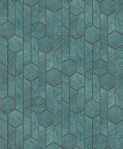 Zelená vliesová tapeta, geometrický vzor, SUM104, Summer, Khroma by Masureel