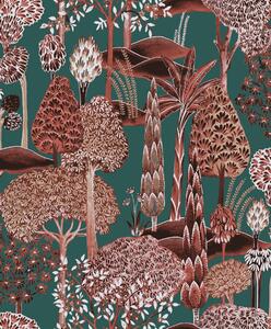 Zelená vliesová tapeta na stenu, stromy, SUM002, Summer, Khroma by Masureel