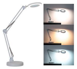 Brilagi Brilagi - LED Stmievateľná stolná lampa s lupou LED/12W/5V 3000/4200/6000K biela BG0617 + záruka 3 roky zadarmo