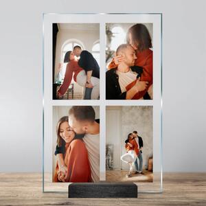 INSPIO - výroba darčekov a dekorácií - Fotka na skle v drevenom ráme, koláž fotiek - odošleme do 24 hodín