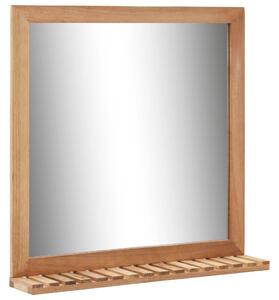 Zrkadlo do kúpeľne masívne orechové drevo 60x12x62 cm