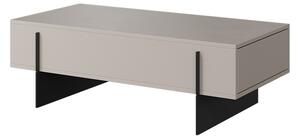Konferenčný stolík Larena 120x60 cm - kašmírová / čierna