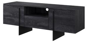 TV stolík Larena 150 cm - čierny betón / čierna