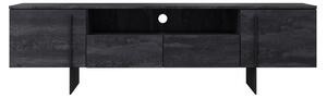 TV stolík Larena 200 cm - čierny betón / čierna