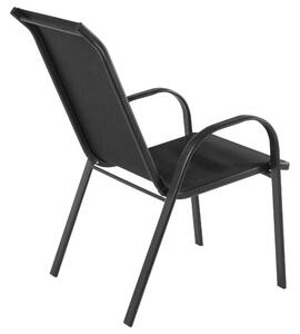 Záhradná stolička FIELDMANN čierna