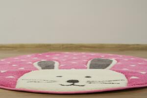 Detský koberec Pastel Kids 52RVR Zajačik, ružový