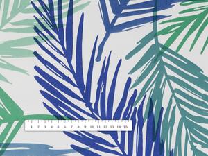 PVC obrus Modro-zelené palmové listy PV-075 - metráž š. 140 cm