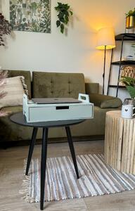 Drevený zelenosivý stolík pod notebook GUSTA