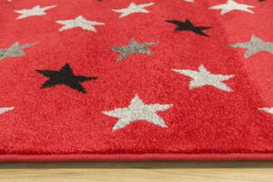 Detský koberec Fushe 2327 Hviezdy červený