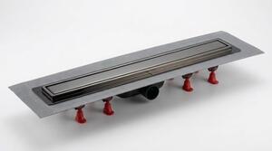 Sprchový žľab SAT Aurum 65 cm brúsená gun metal mat plný SATZLAB70BGM