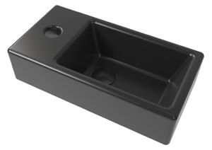 Umývadielko SAT Brevis 40,5x20,5 cm čierné SATBRE4020SLBKM
