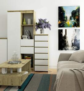 Ak furniture Komoda so zásuvkami CL6 40 x 109 cm dub artisan/bílá