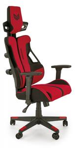 Herná stolička NITRO 2 — látka, čierna / červená