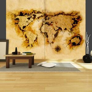Fototapeta zlatá mapa sveta - Gold-diggers' map of the World