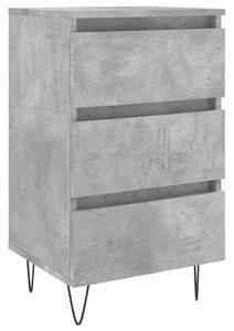 Nočný stolík betónovo sivý 40x35x69 cm kompozitné drevo