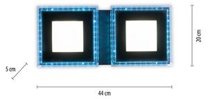 LED svetlo Acri CCT RGB diaľkové ovládanie 44x20cm