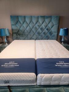 Materasso Čalúnená posteľ Rhombus + taburet a nočné stolíky dopredaj, 180 x 200 cm