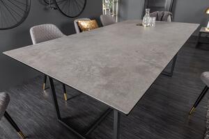 Jedálenský stôl Symbiosis 200cm keramický betónový vzhľad
