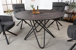 Jedálenský stôl Kruhový 120cm antracit keramika