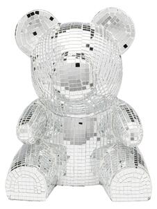 Bear Disco pokladnička strieborná 21 cm