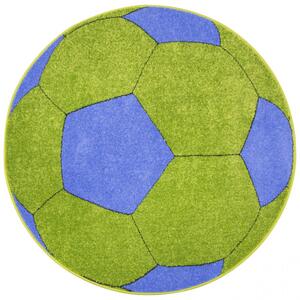 Detský koberec Weliro lopta, zelený / modrý
