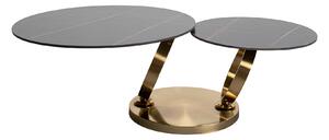 Beverly konferenčný stolík zlatý 133x80 cm