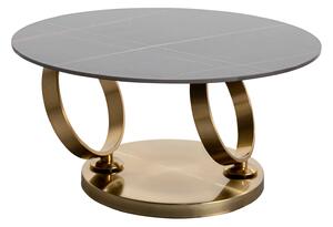 Beverly konferenčný stolík zlatý 133x80 cm