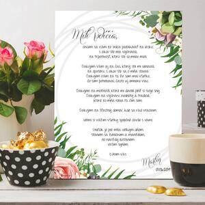 INSPIO - výroba darčekov a dekorácií - Darček na svadbu - Svadobné poďakovanie od ženícha pre rodičov - tabuľka