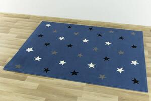 Detský koberec KIDS 533752/94955 Hviezdy modrý