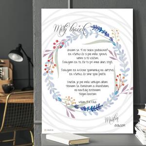 INSPIO - výroba darčekov a dekorácií - Svadobný dar - Svadobné poďakovanie na tabuľke pre ženíchovho brata