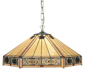 Tiffany vitrážové svietidlo stropné, luster L 40 cm. 1xE27