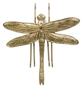 Dragonfly nástenná dekorácia zlatá 17x17 cm
