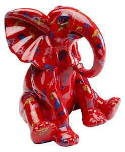 Elephant Dots dekorácia červená 18 cm