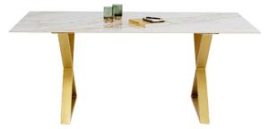Eternity II jedálenský stôl bielo-zlatý 180x90 cm