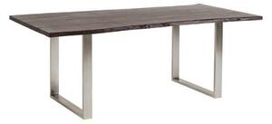Harmony jedálenský stôl 200x100 cm tmavohnedý / chróm