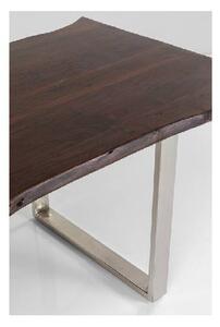 Harmony jedálenský stôl 160x80 cm tmavohnedý / chróm