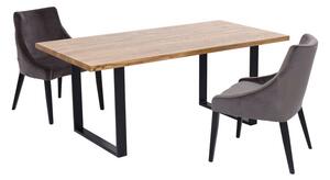 Jackie stôl dub hnedý/čierny 180x90