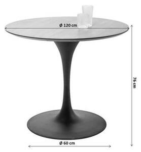 Invitation jedálenský stôl orech/mosadz Ø120 cm