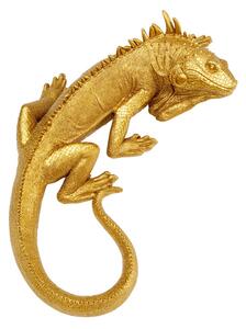 Lizard nástenná dekorácia zlatá 40x17 cm