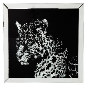 Mirror Leopard obraz čierny