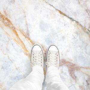 Nálepka na podlahu Ambiance Authentic White Marble, 40 x 40 cm