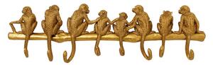Monkey nástenný vešiak zlatý 70 cm