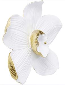 Orchid nástenná dekorácia biela/zlatá