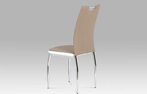 Jedálenská stolička AC-2202 ekokoža / kov Autronic Cappuccino