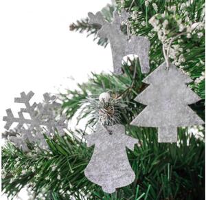 Závesné Vianočné dekorácie SHY-W8569 sivé (16 ks)